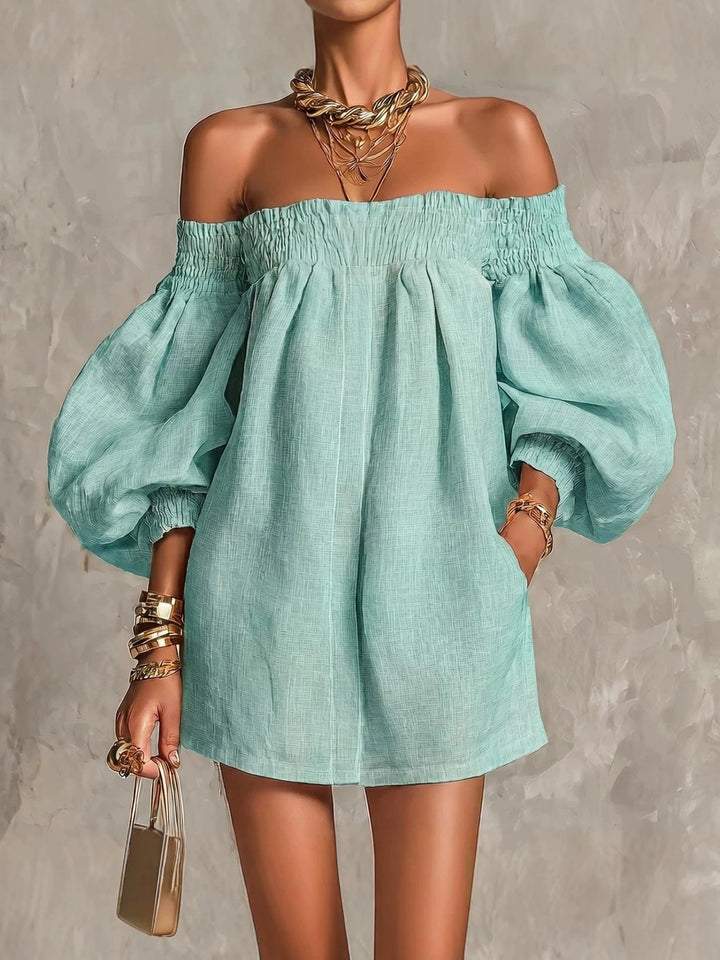 Cosima | Off-Shoulder A-Line Mini Dress