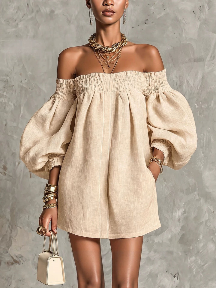Cosima | Off-Shoulder A-Line Mini Dress