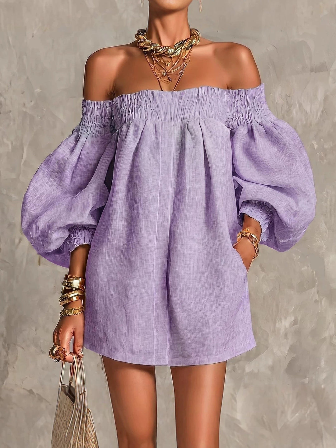 Cosima | Off-Shoulder A-Line Mini Dress