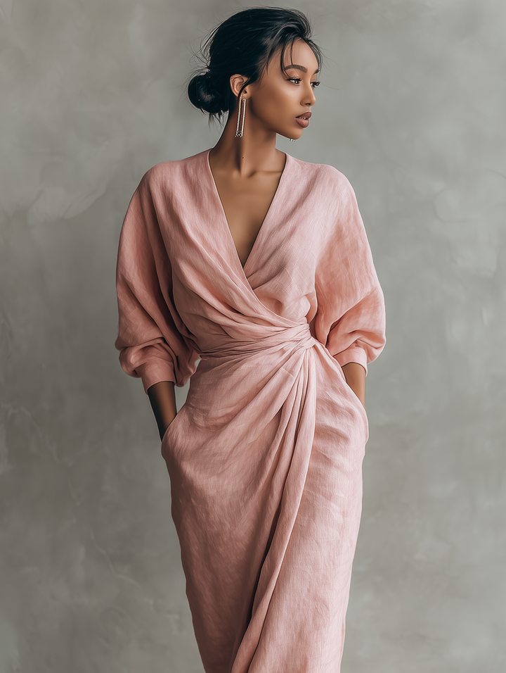 Adelaide | V-Neck Wrap Maxi Dress