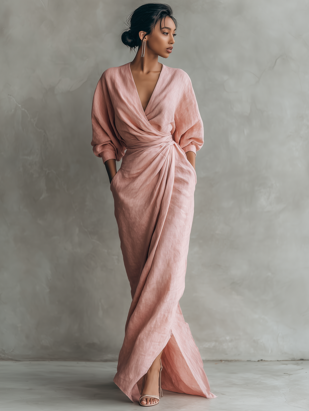 Adelaide | V-Neck Wrap Maxi Dress
