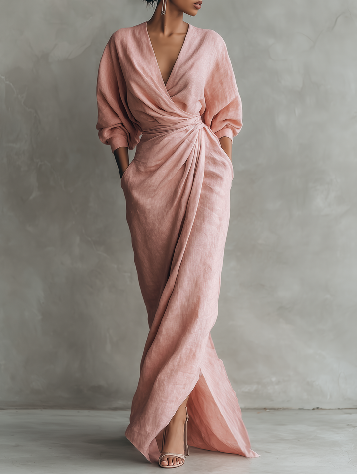 Adelaide | V-Neck Wrap Maxi Dress