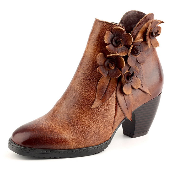 JULIETTE | Floral Cutout Ankle Boots