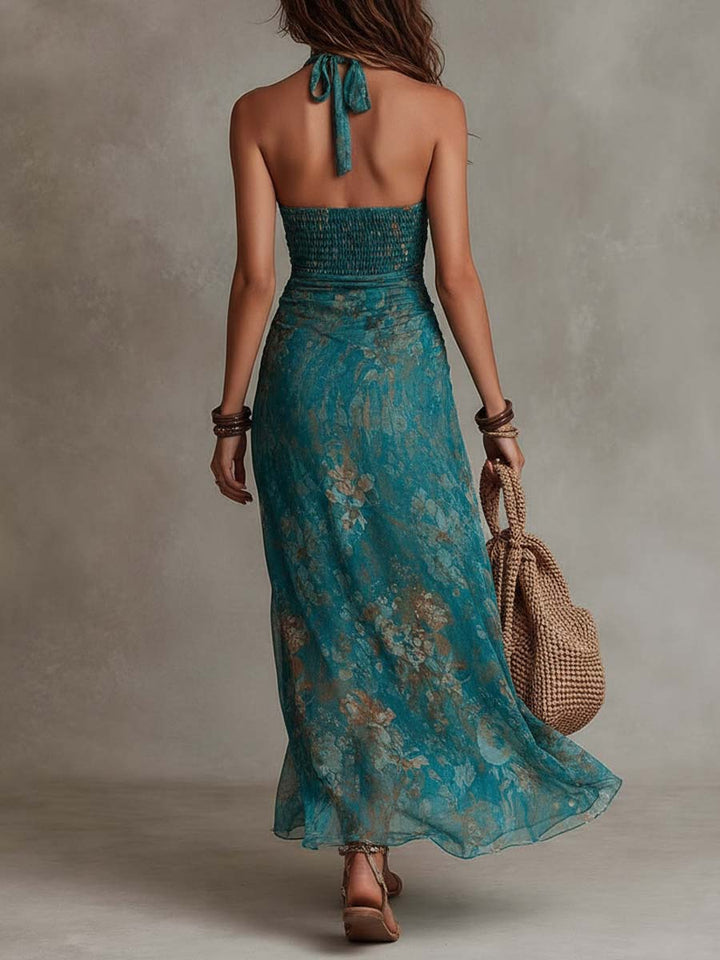 Marisol | Chiffon Halter Maxi Dress
