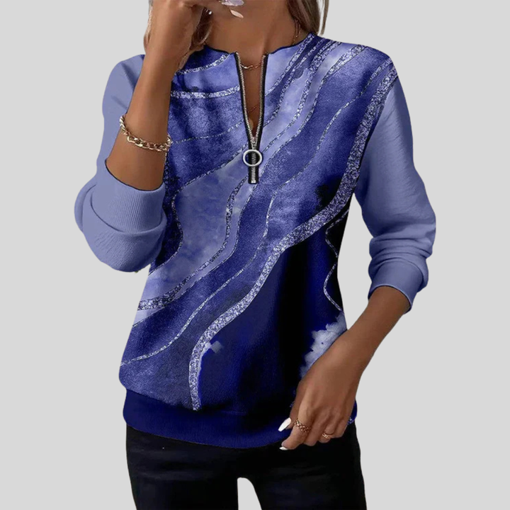 Nirvelle | Wave Print Half-Zip