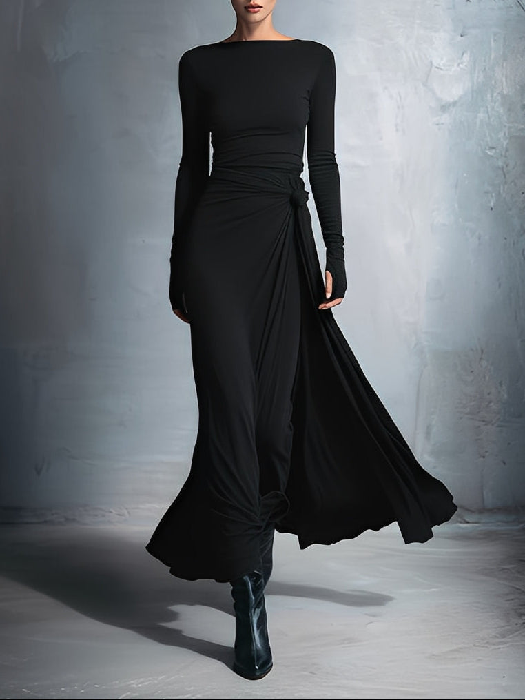 Mildred | Side-Knot Maxi Dress