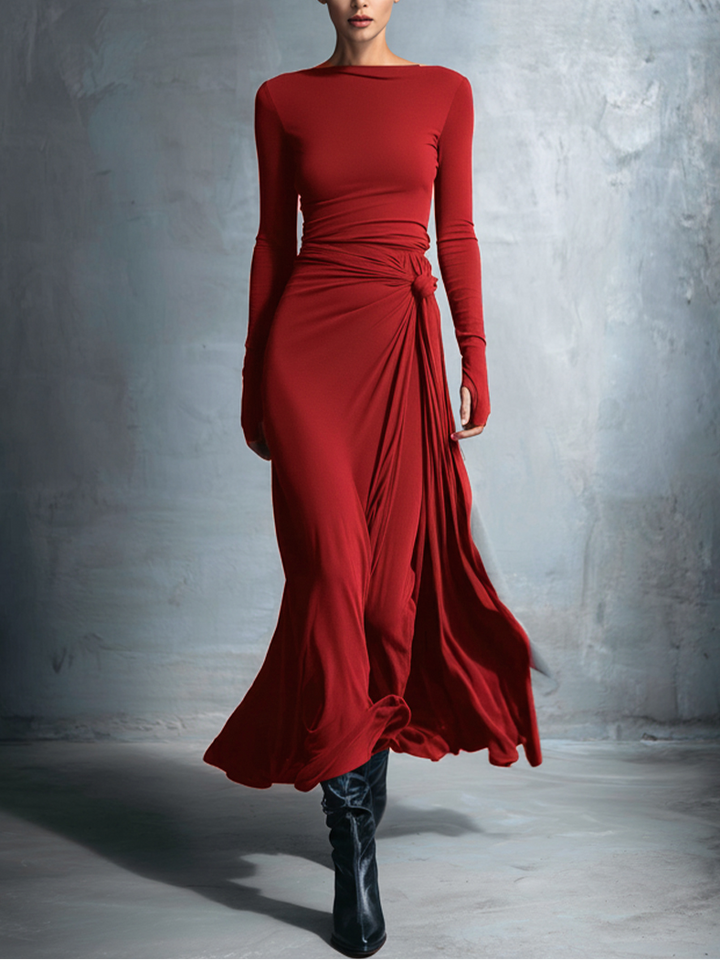 Mildred | Side-Knot Maxi Dress