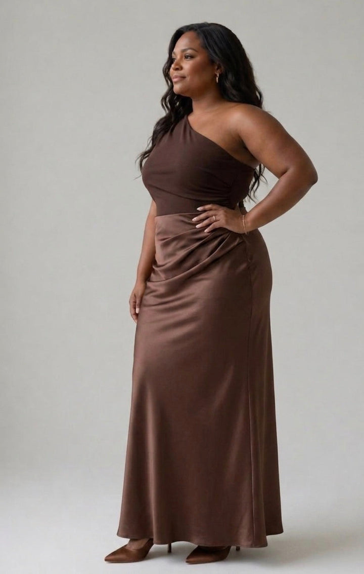 Flavia | Satin Maxi Dress