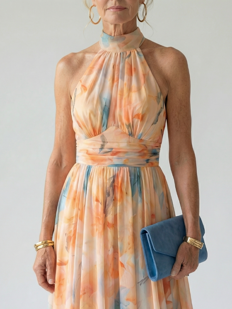 Ilaria | Soft Halter Midi Dress