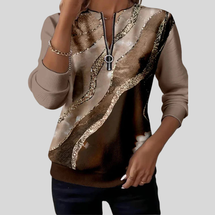 Nirvelle | Wave Print Half-Zip