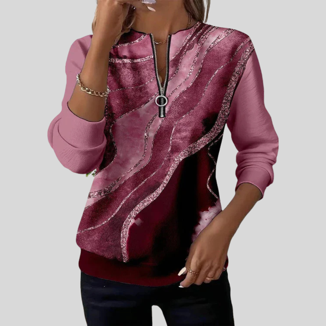 Nirvelle | Wave Print Half-Zip