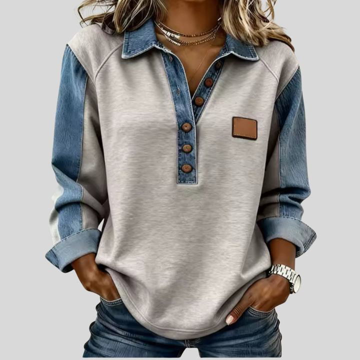 Voxanne | Contrast Collar Pullover