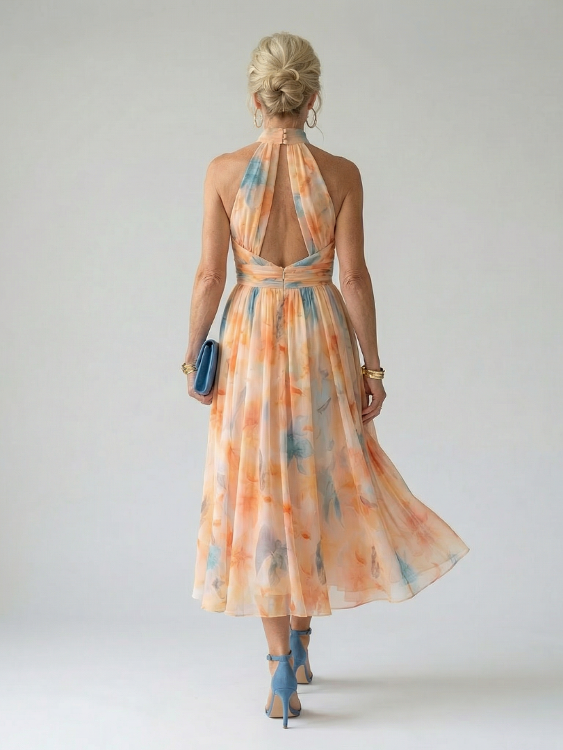 Ilaria | Soft Halter Midi Dress