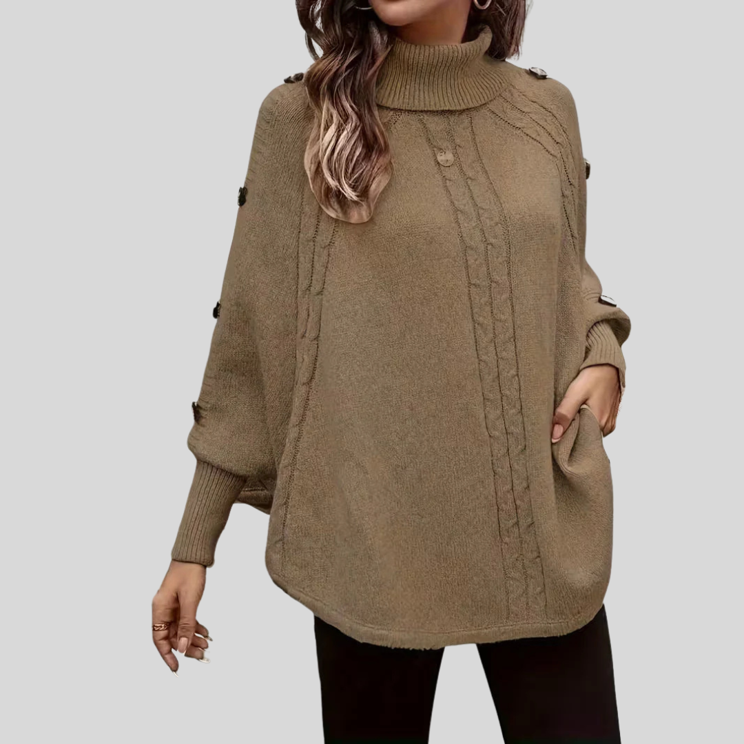 Rosalind | High-Neck Cable Sweater