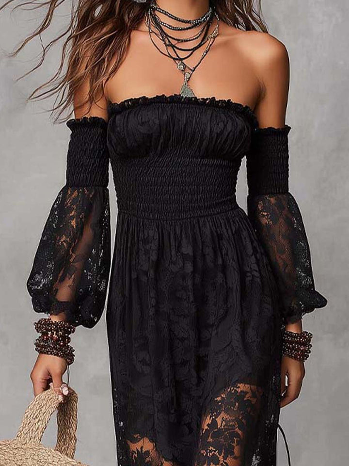 Aisha | Off-Shoulder Lace Maxi Dress