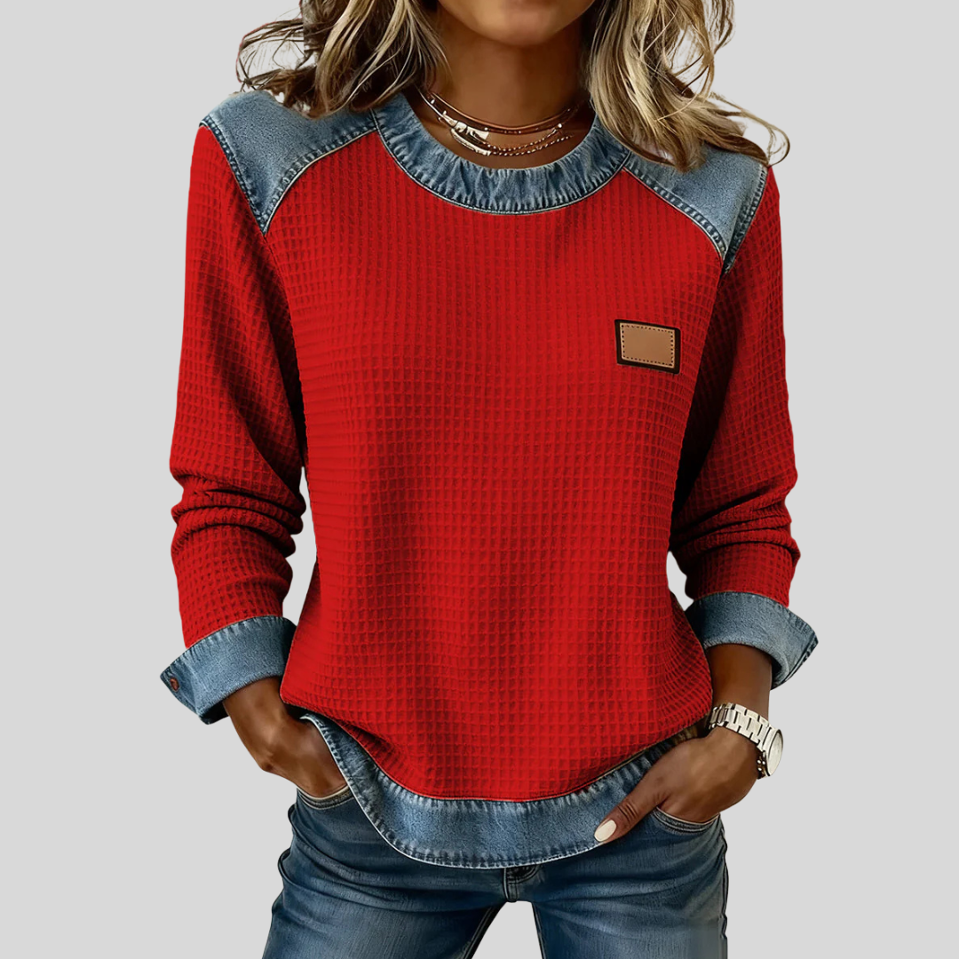 Delancine | Patchwork Sweatshirt