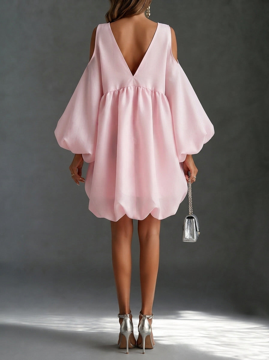 Verbena | Cold-Shoulder Babydoll Party Dress