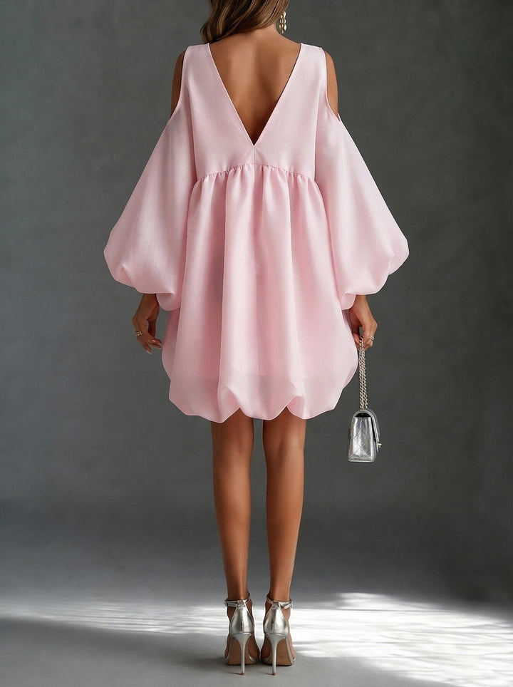 Verbena | Cold-Shoulder Babydoll Party Dress