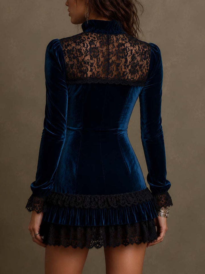 Harper | Navy Velvet Bodycon Mini Dress