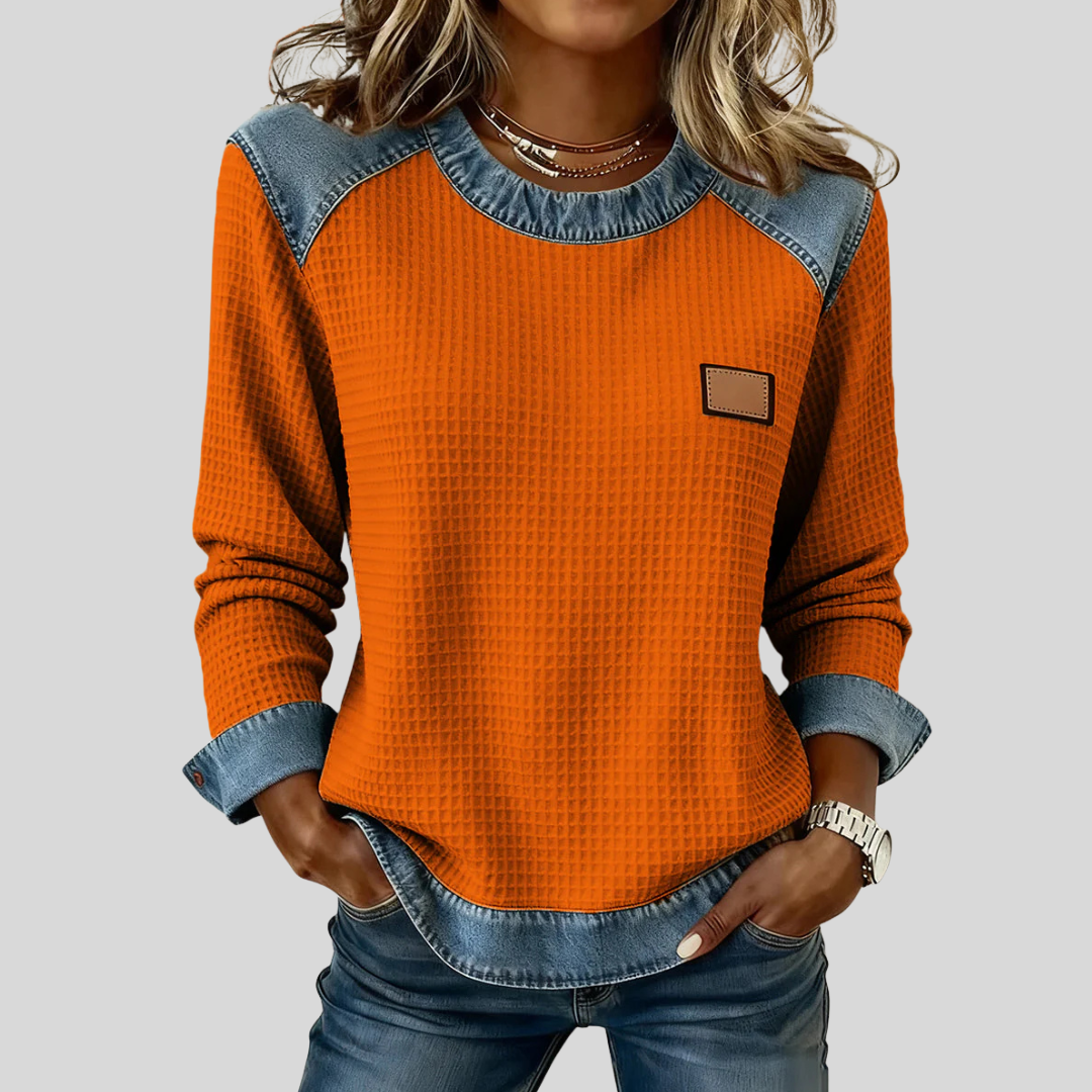 Delancine | Patchwork Sweatshirt