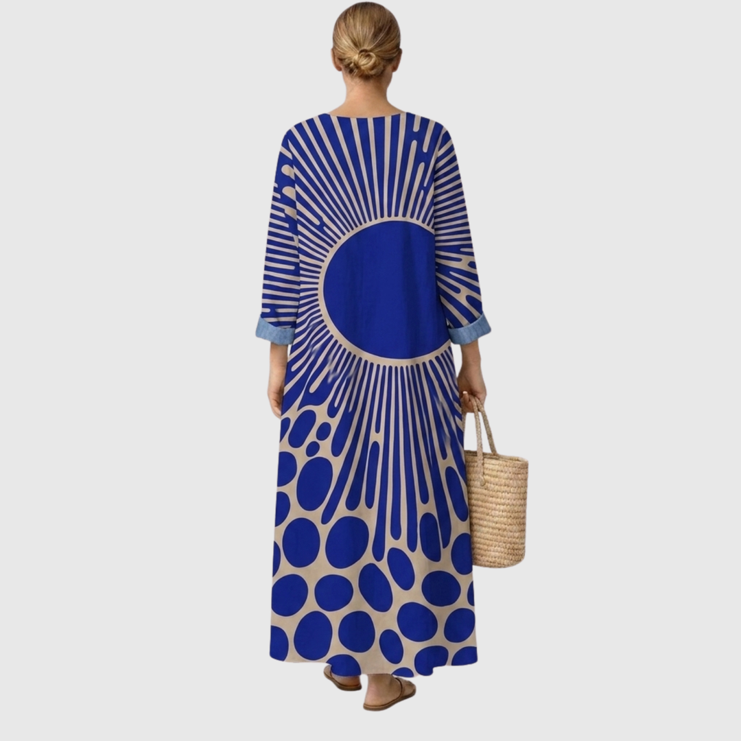 GEORGIA | Bohemian Cobalt Sunburst Maxi