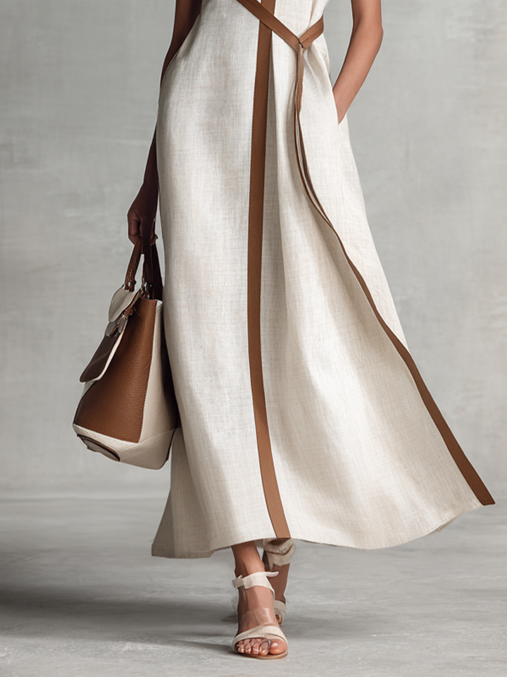 Cordelia | Sleeveless Tie-Waist Maxi Dress