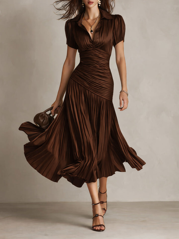 Eleanora | Retro Striped Midi Dress