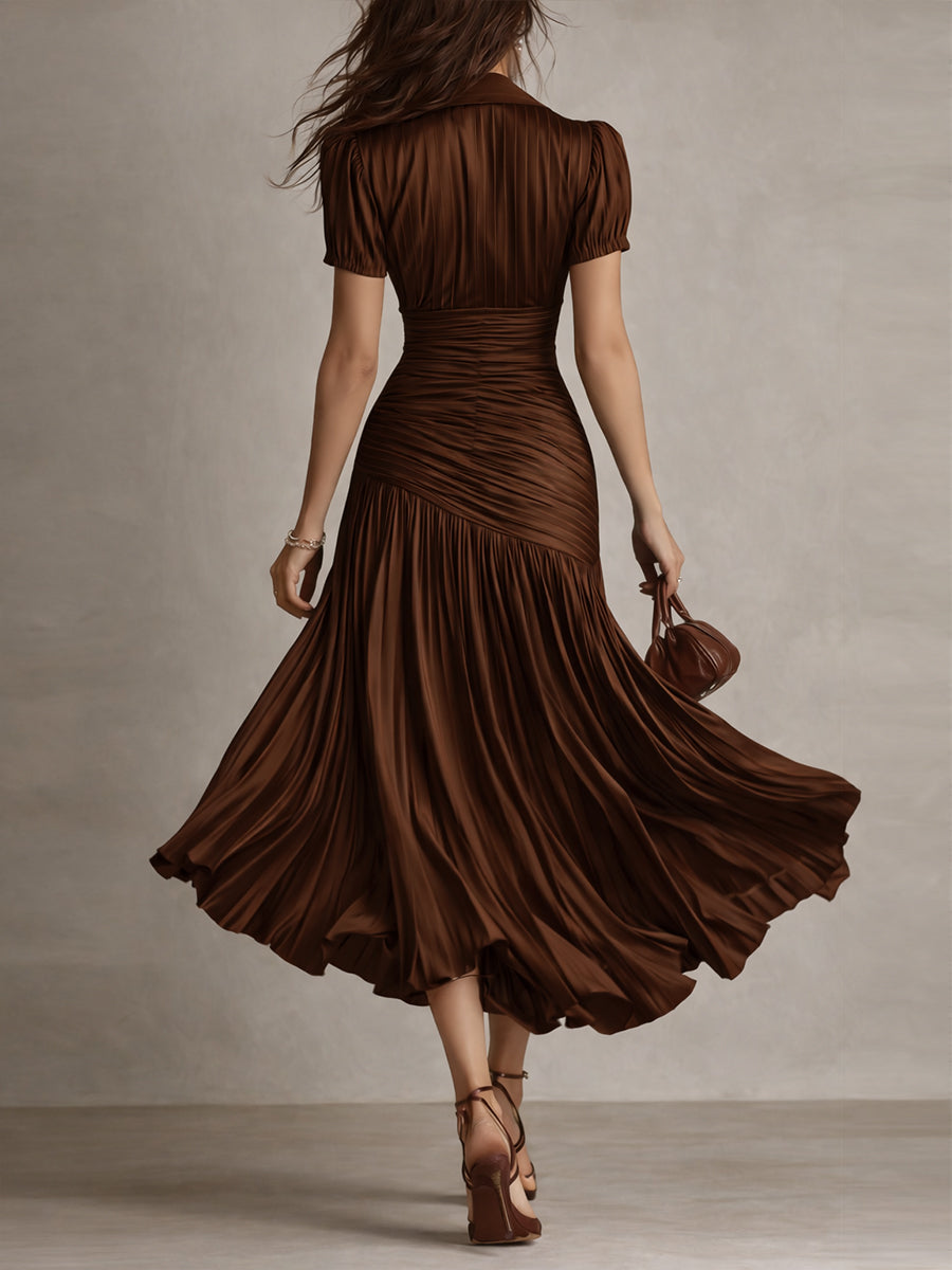 Eleanora | Retro Striped Midi Dress