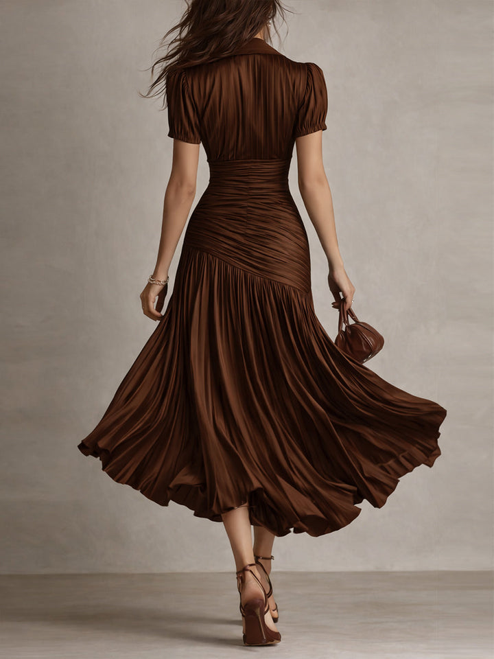 Eleanora | Retro Striped Midi Dress