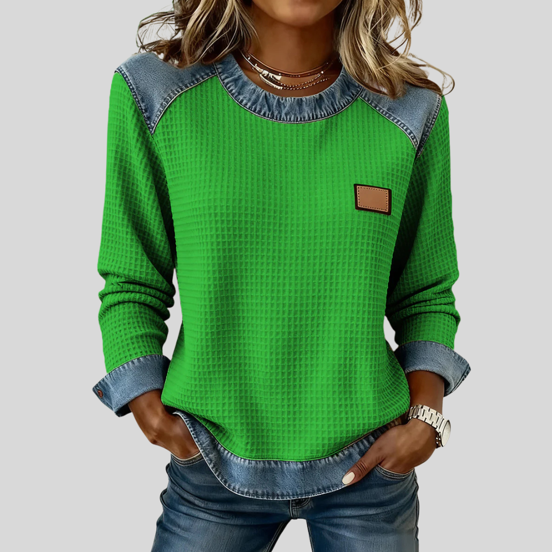 Delancine | Patchwork Sweatshirt