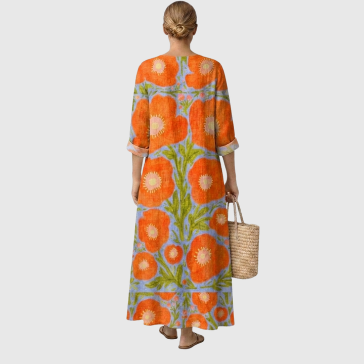 MARIGOLD | Bohemian Orange Field Floral Maxi