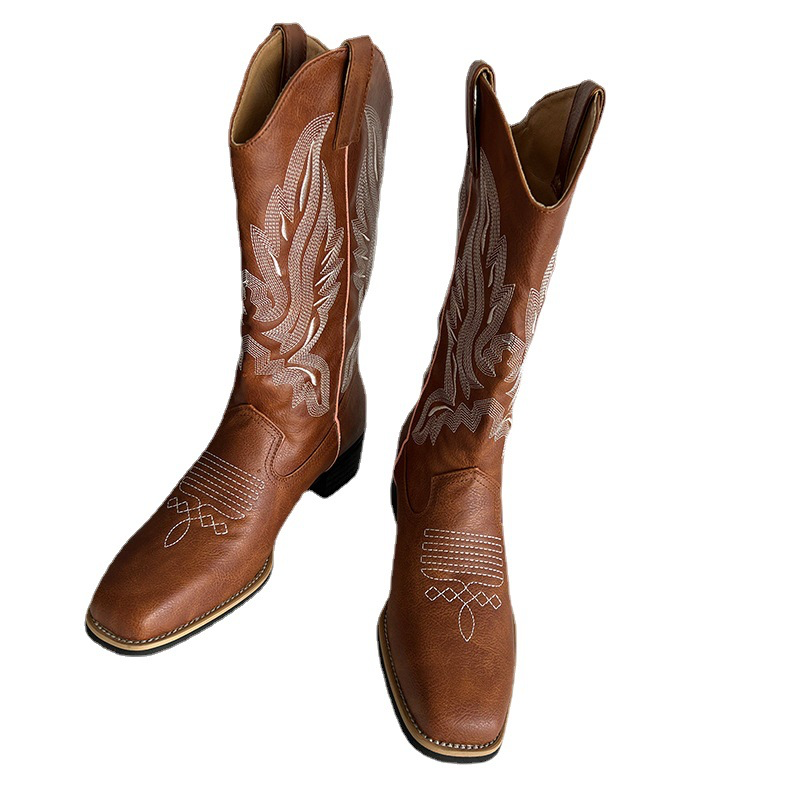 GENEVIEVE | Patterned Mid-Calf Boots
