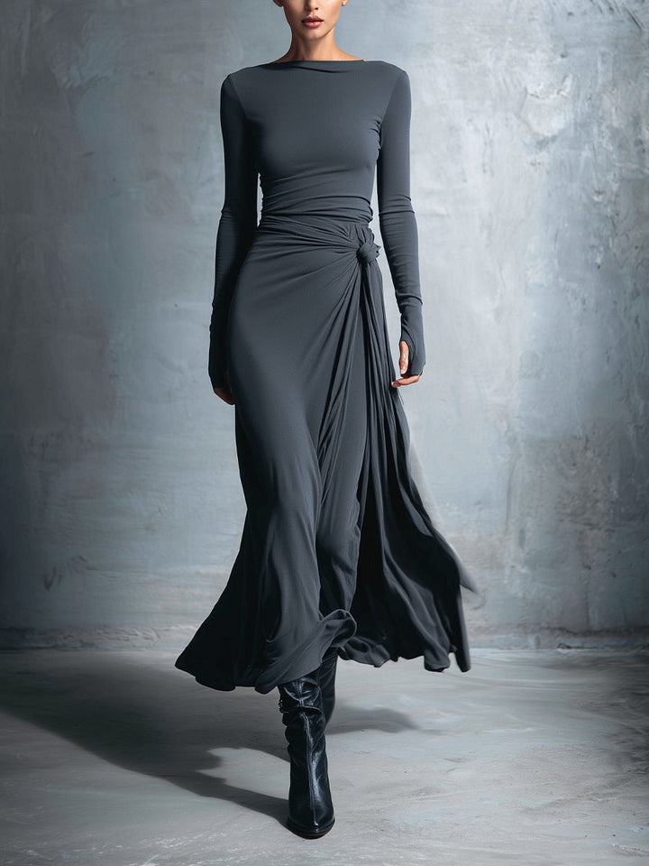 Mildred | Side-Knot Maxi Dress