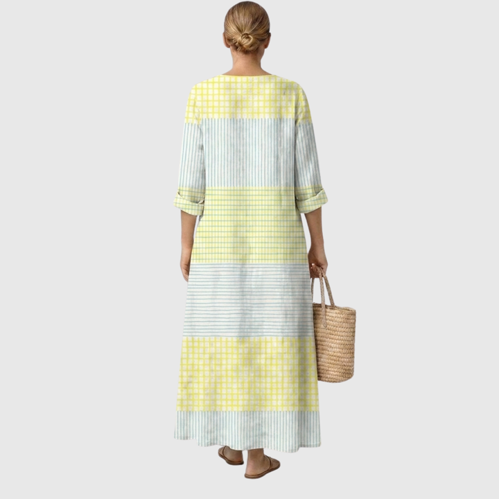 MAEVE | Bohemian Yellow Gingham Maxi