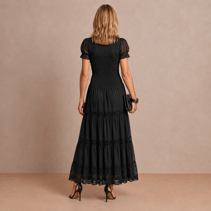 SOPHIA | Sheer Panel Maxi Dress
