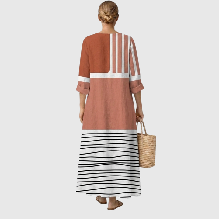 HARPER | Bohemian Terracotta Stripe Maxi