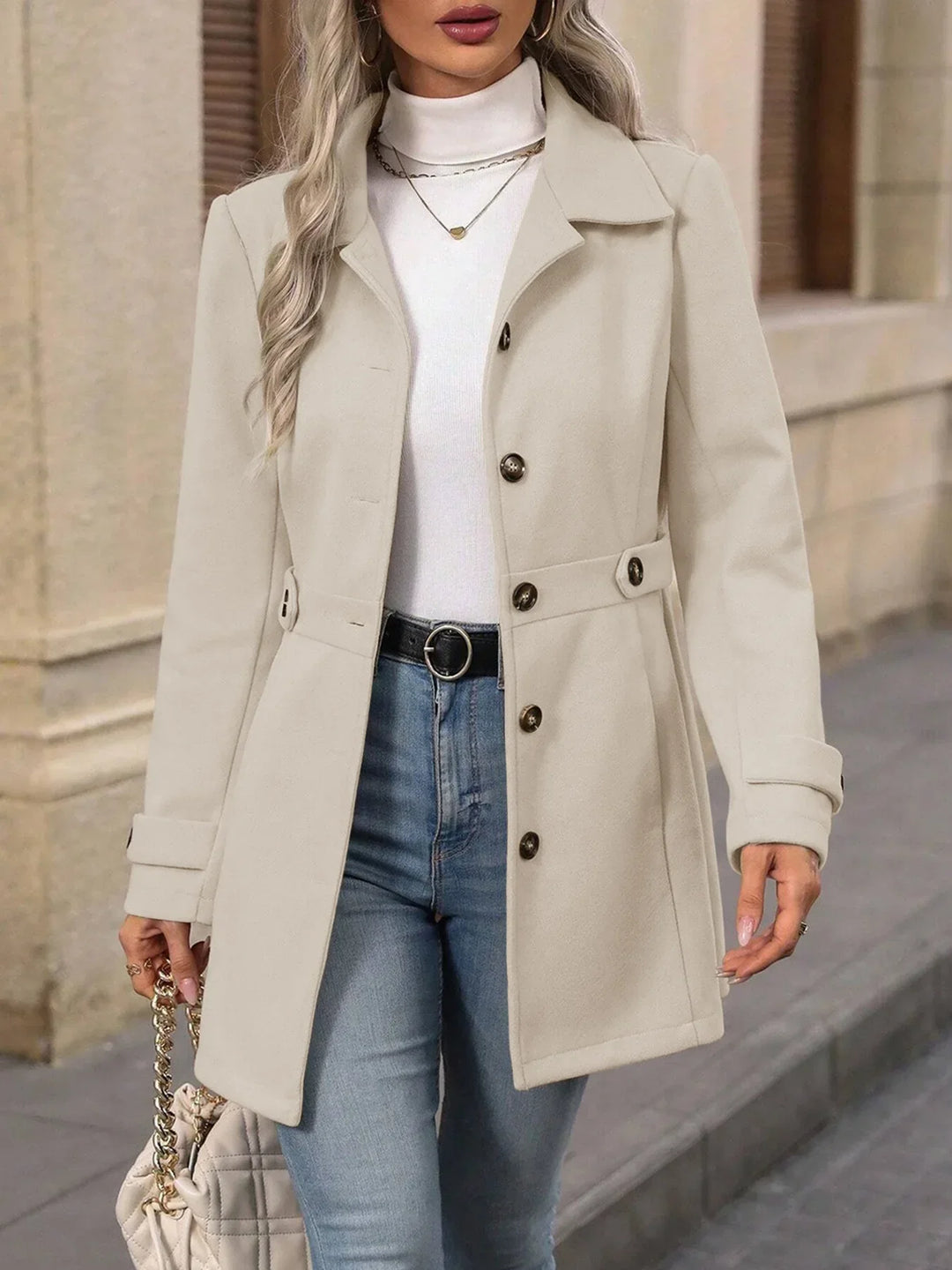 Autumn Wool Coat – Elegant Slim Fit Design for Versatile Styling