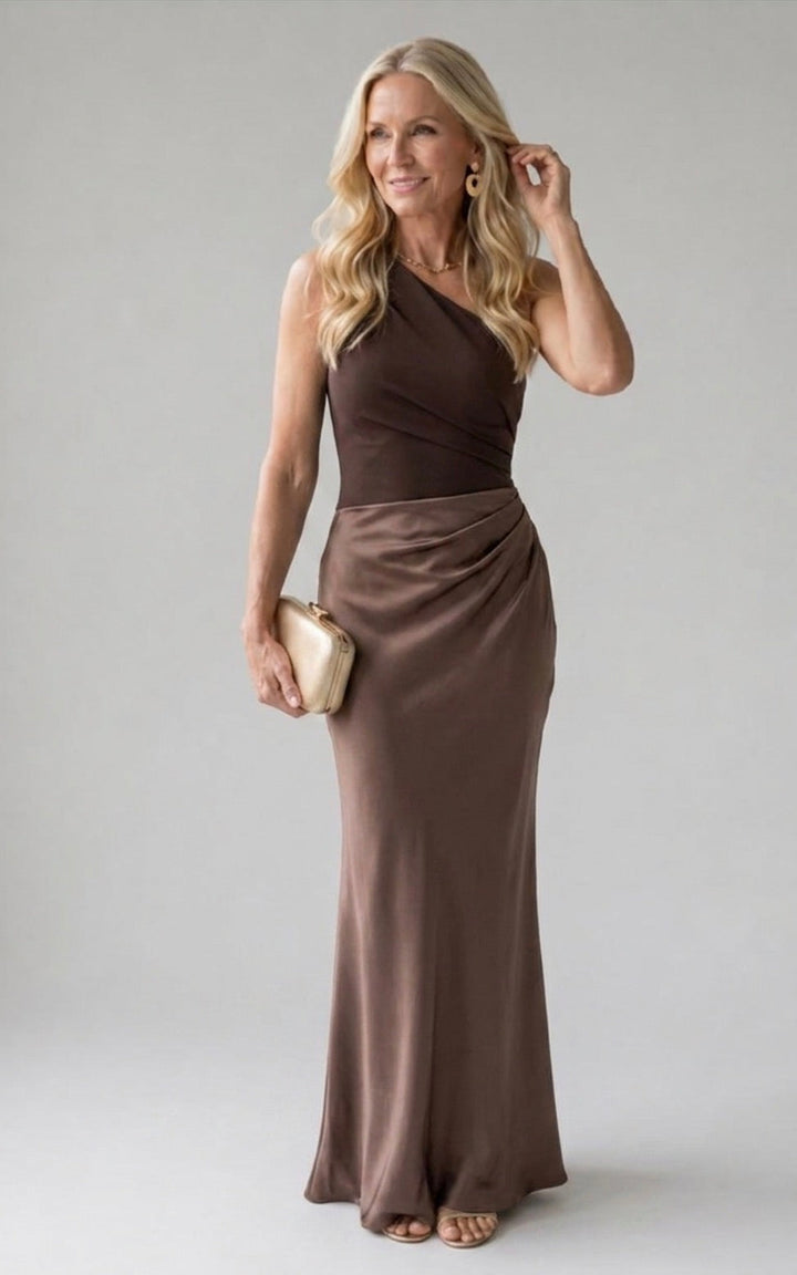 Flavia | Satin Maxi Dress