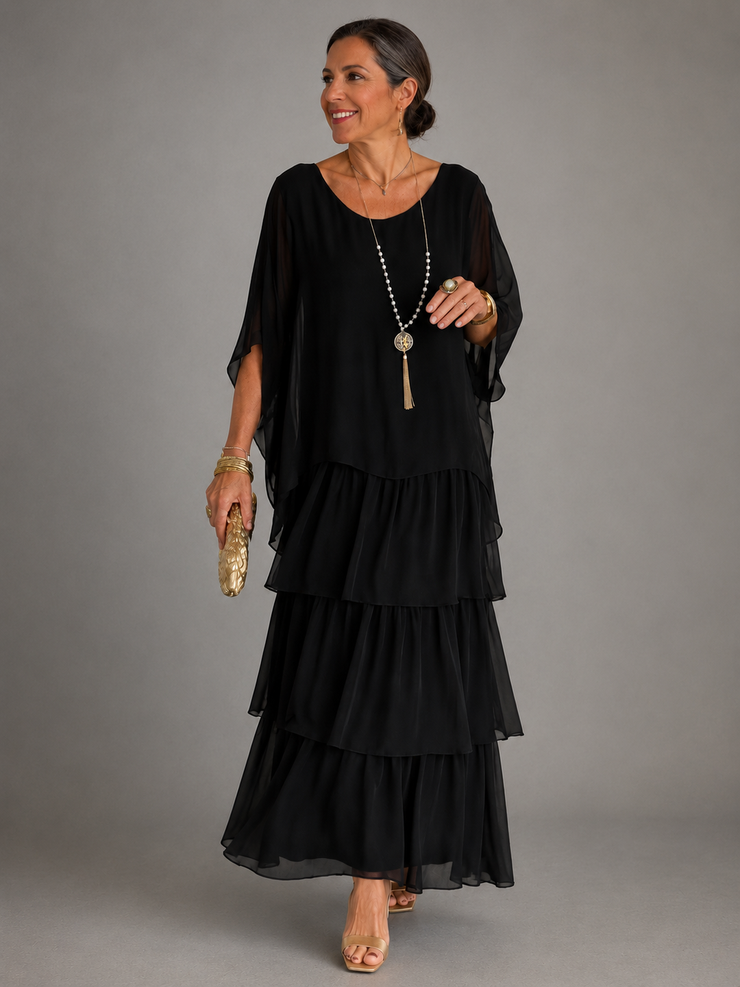LARA | Layered Flowing Maxi Dress