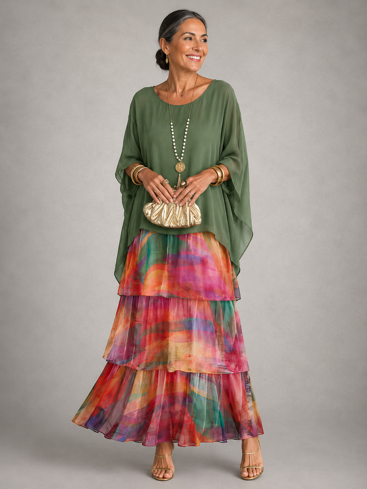 LARA | Layered Flowing Maxi Dress