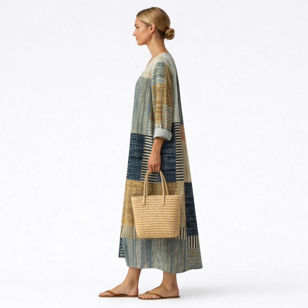 FRANCES | Bohemian Stripe Patchwork Maxi