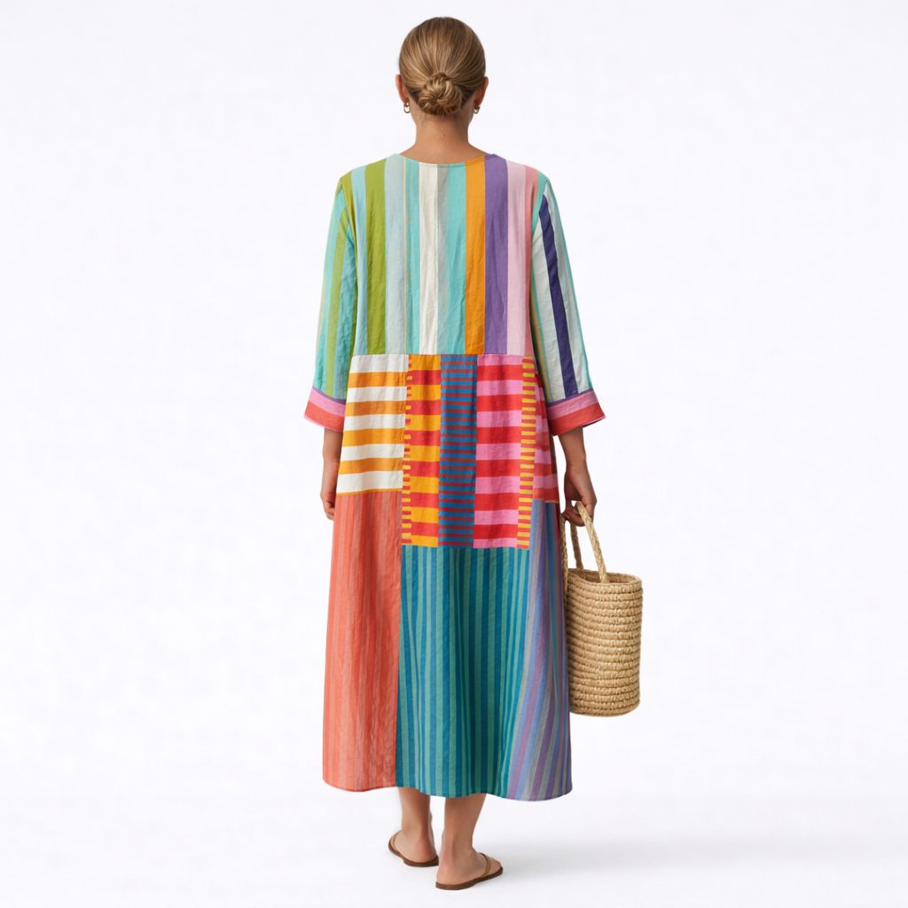 BEATRICE | Bohemian Bright Patchwork Maxi