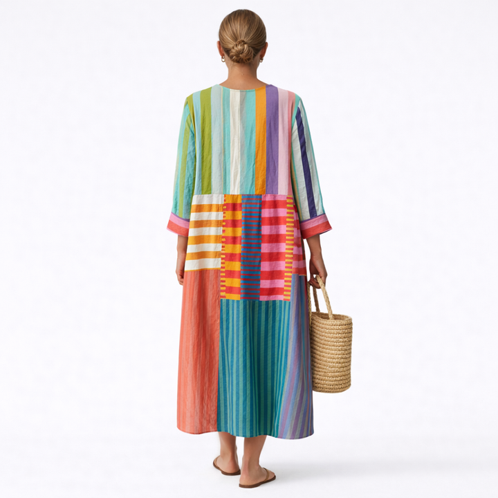BEATRICE | Bohemian Bright Patchwork Maxi