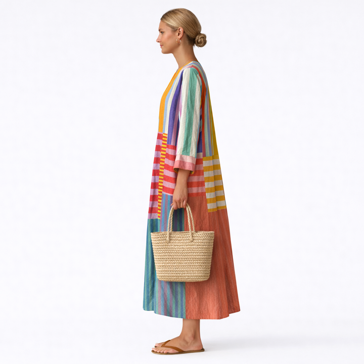 BEATRICE | Bohemian Bright Patchwork Maxi