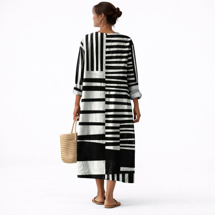 BIRDIE | Bohemian Bold Monochrome Maxi