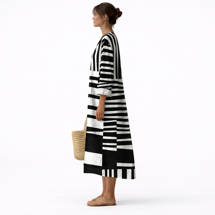 BIRDIE | Bohemian Bold Monochrome Maxi