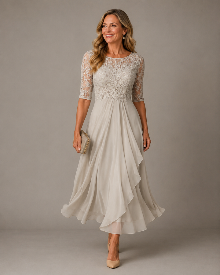 Romina | Slimming Lace Midi Dress