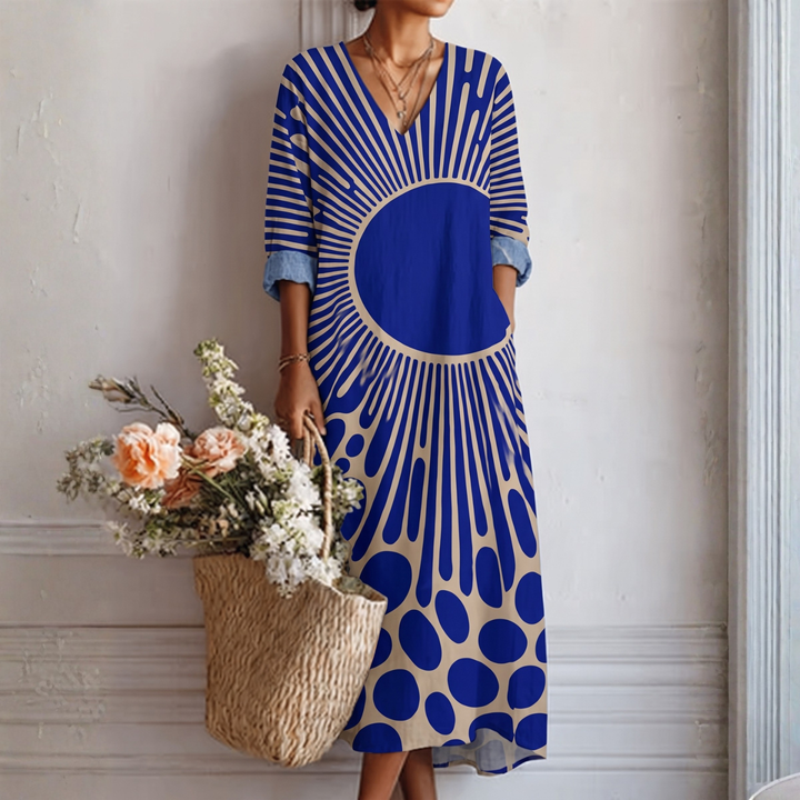 GEORGIA | Bohemian Cobalt Sunburst Maxi