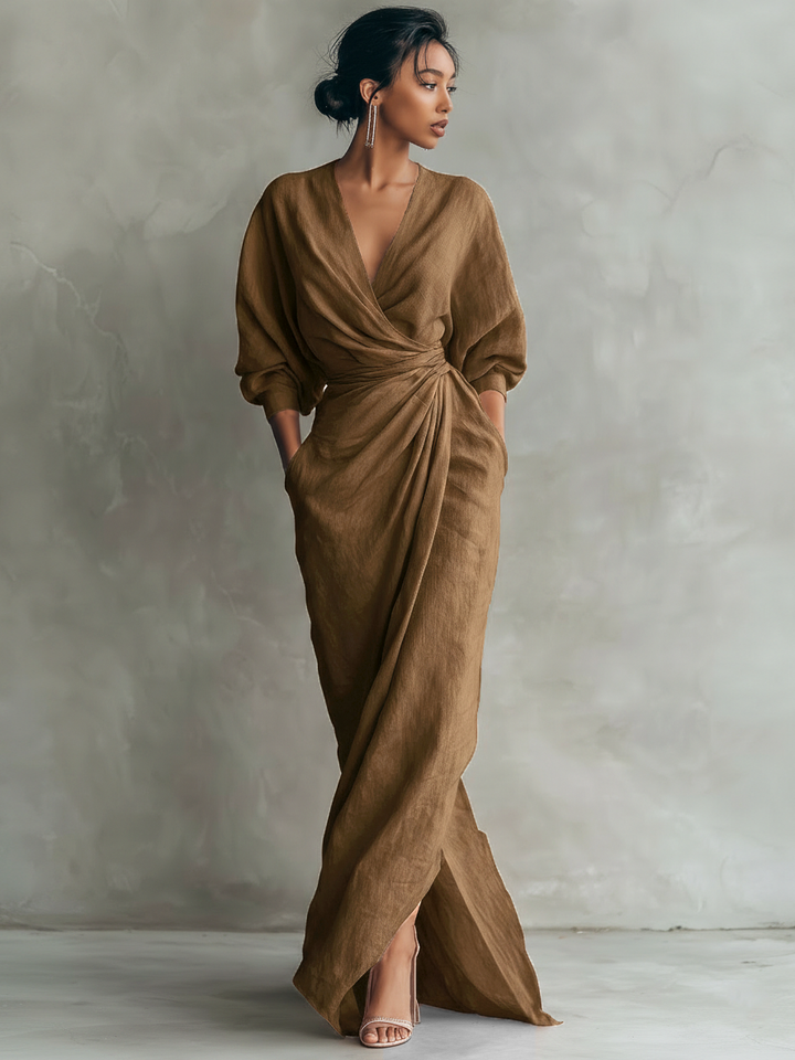 Adelaide | V-Neck Wrap Maxi Dress