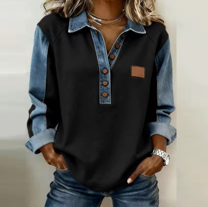 Voxanne | Contrast Collar Pullover